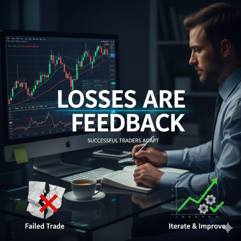 how successful traders treat losses as feedback in volatile markets